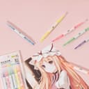 Double Headed Korean Highlighters and Markers | 6 Pieces, Double-sided ,Multicolor, Light color marker & Highlighter | Buy2Enjoy
